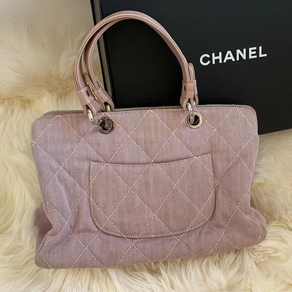 Authentic rare denim light pink Chanel bag - Picture 6 of 13
